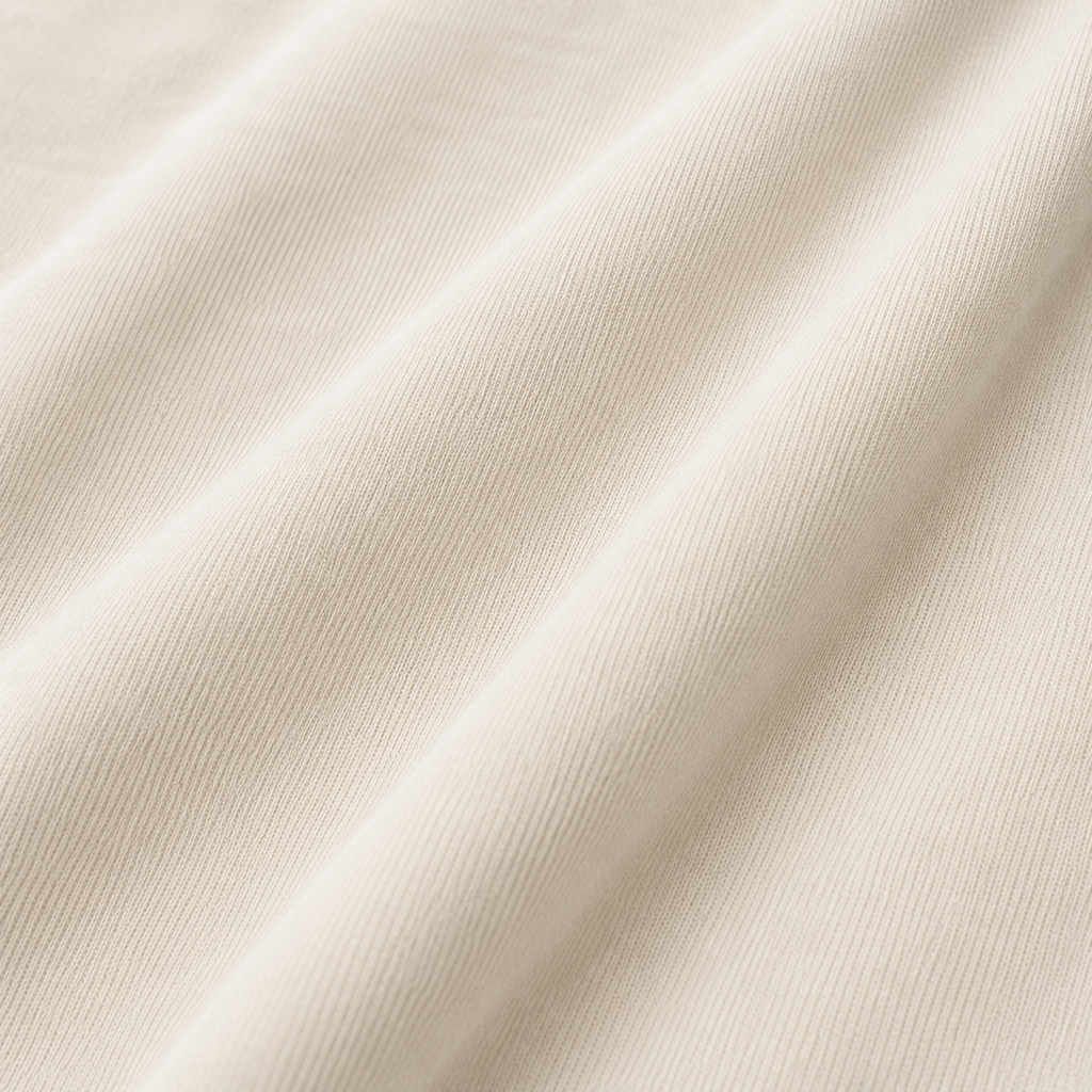 Close-up of beige / off-white fabric with a subtle texture